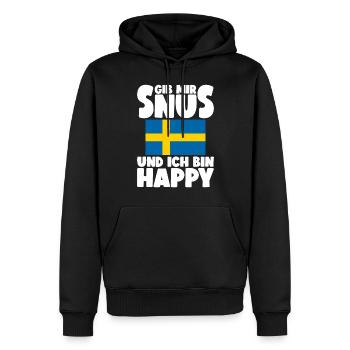 Snus Tabak Kautabak - Männer Premium Bio Hoodie - Schwarz - Vorne - Nico (187cm)