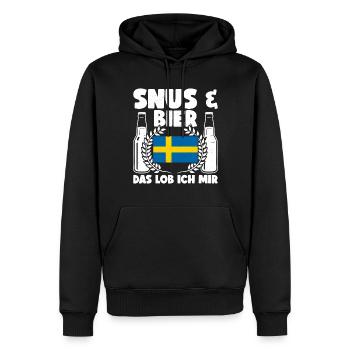 Snus Tabak Kautabak - Männer Premium Bio Hoodie - Schwarz - Vorne - Nico (187cm)