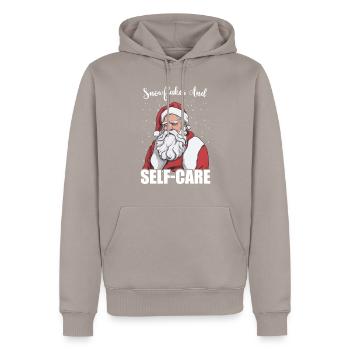 Psychische Gesundheit Weihnachten Anti-weihnachten - Männer Premium Bio Hoodie - Taupe - Vorne - Nico (187cm)
