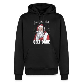 Santé mentale Noël Anti-Noël - Sweat à capuche Premium bio Homme - noir - Devant - Nico (187cm)