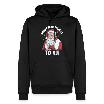 Santé mentale Noël Anti-Noël - Sweat à capuche Premium bio Homme - noir - Devant - Nico (187cm)