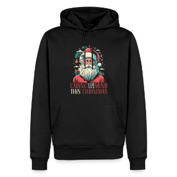 Santé mentale Noël Anti-Noël - Sweat à capuche Premium bio Homme - noir - Devant - Nico (187cm)