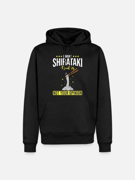 Shiritaki Nudeln - Männer Premium Bio Hoodie - Schwarz