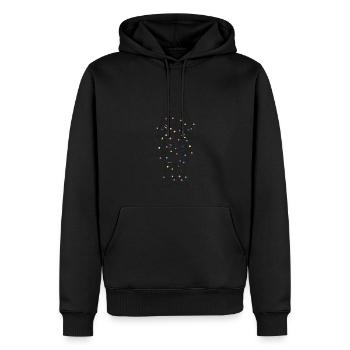 Un ours de sapin de Noël amusant - Sweat à capuche Premium bio Homme - noir - Devant - Nico (187cm)