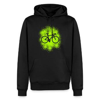 Gravel Bike Vélo de route Cycliste - Sweat à capuche Premium bio Homme - noir - Devant - Nico (187cm)