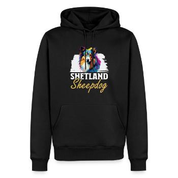 Shetland Sheepdog Dog Sheltie - shetland sheepdog - Männer Premium Bio Hoodie - Schwarz - Vorne - Nico (187cm)