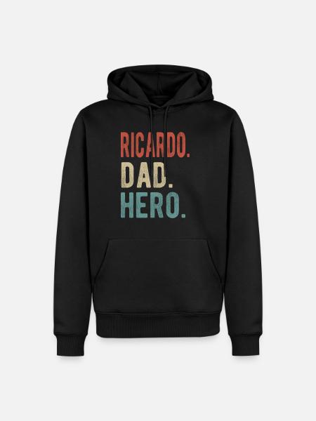 Ricardo Dad Hero - Men’s Premium Organic Hoodie - black