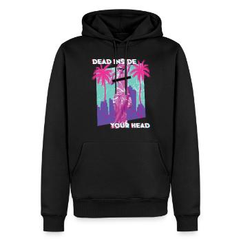 Vintage 80 ' s rétro Vaporwave esthétique - Sweat à capuche Premium bio Homme - noir - Devant - Nico (187cm)