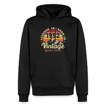 1992 Jahrgang Jahrgang 1992 Geburtstagsgeschenk - Männer Premium Bio Hoodie - Schwarz - Vorne - Nico (187cm)