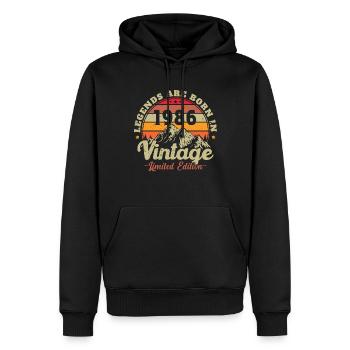 Jahrgang Geboren 1986 Geburtstagsgeschenk - Männer Premium Bio Hoodie - Schwarz - Vorne - Nico (187cm)