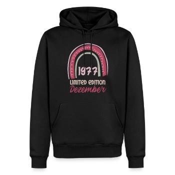 Dezember 1977 Mann Frau 46. Geburtstag Limited Edi - Männer Premium Bio Hoodie - Schwarz - Vorne - Nico (187cm)