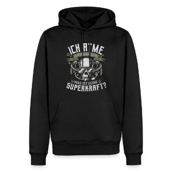 ICH ATME UNTER WASSER SUPERKRAFT TAUCHEN TAUCHER - Männer Premium Bio Hoodie - Schwarz - Vorne - Nico (187cm)