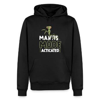 Amateur de mante religieuse, passionné d’insectes, - Sweat à capuche Premium bio Homme - noir - Devant - Nico (187cm)