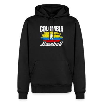 Championnat de baseball des joueurs de Colombie - Sweat à capuche Premium bio Homme - noir - Devant - Nico (187cm)