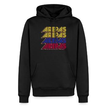 Colombie Arepas traditionnels sud-américains - Sweat à capuche Premium bio Homme - noir - Devant - Nico (187cm)