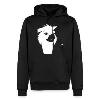 Lustige Lama Silhouette Freche lustige Lamas - Männer Premium Bio Hoodie - Schwarz - Vorne - Nico (187cm)