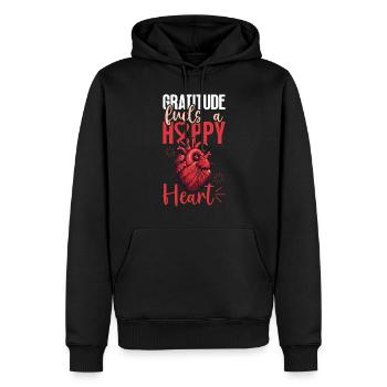 Healthy Heartbeat February Heart Awareness - Men’s Premium Organic Hoodie - black - Front - Nico (187cm)