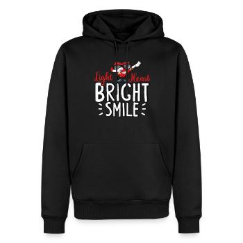 Healthy Heartbeat February Heart Awareness - Men’s Premium Organic Hoodie - black - Front - Nico (187cm)
