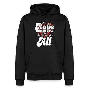 Gesunder Herzschlag Februar-herzbewusstsein - Männer Premium Bio Hoodie - Schwarz - Vorne - Nico (187cm)