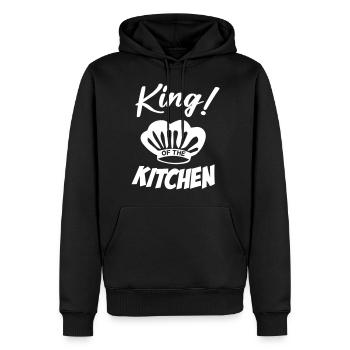 King of The Kitchen Chef - Männer Premium Bio Hoodie - Schwarz - Vorne - Nico (187cm)
