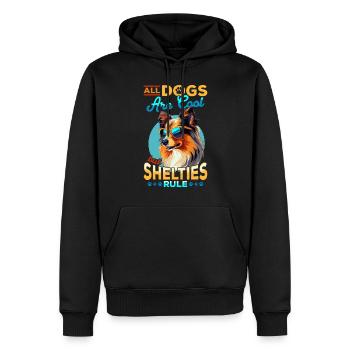 Shetland Sheepdog Dog - Shelties Rule - Männer Premium Bio Hoodie - Schwarz - Vorne - Nico (187cm)