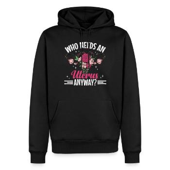 Hystérectomie pour restaurer la - Sweat à capuche Premium bio Homme - noir - Devant - Nico (187cm)