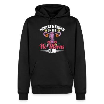 Hystérectomie pour restaurer la - Sweat à capuche Premium bio Homme - noir - Devant - Nico (187cm)