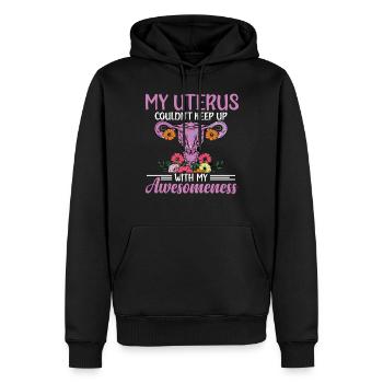 Hystérectomie pour restaurer la - Sweat à capuche Premium bio Homme - noir - Devant - Nico (187cm)