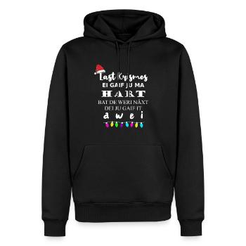Weihnachten 80er Ohrwurm lustig Schlager Musik Fun - Männer Premium Bio Hoodie - Schwarz - Vorne - Nico (187cm)
