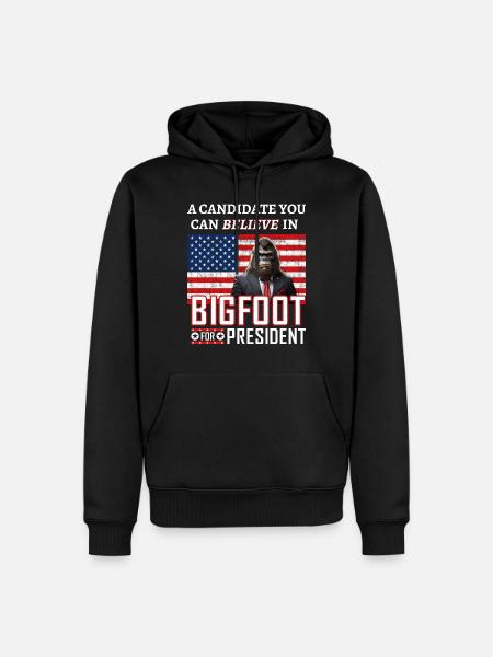 Bigfoot For President! - Men’s Premium Organic Hoodie - black