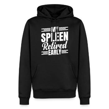 Spleen Surgery Surviving Spleen Removal - Men’s Premium Organic Hoodie - black - Front - Nico (187cm)