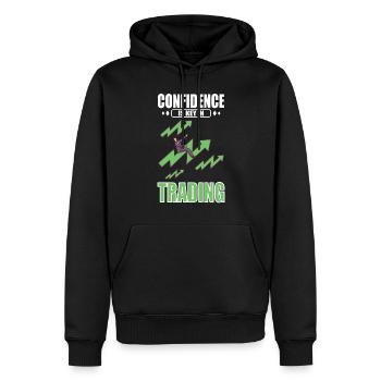 Börsenhändler, Forex-händler, Anlegerhandel - Männer Premium Bio Hoodie - Schwarz - Vorne - Nico (187cm)