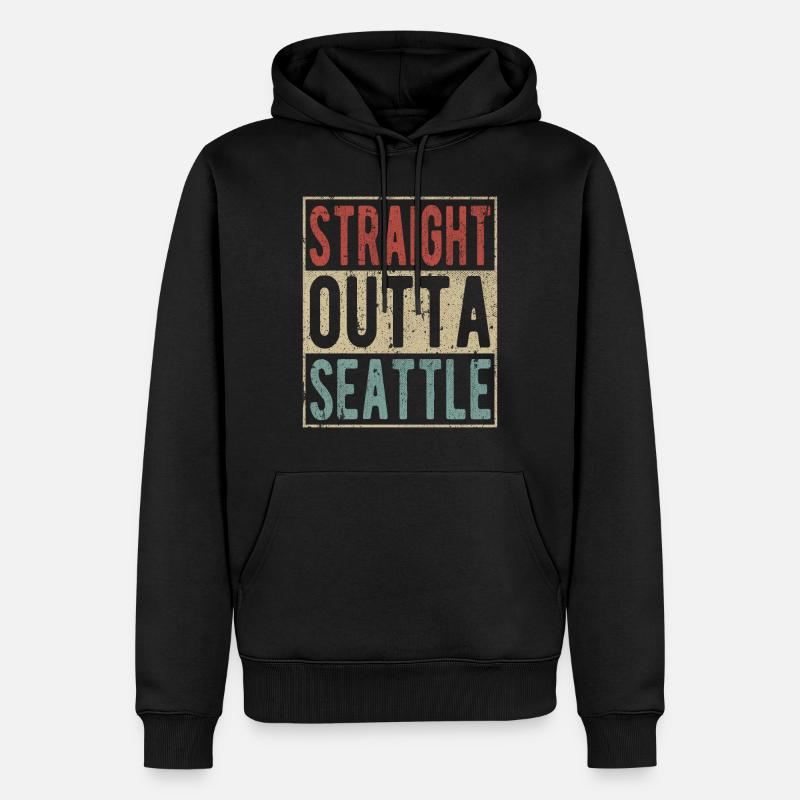 Direkt aus Seattle - Männer Premium Bio Hoodie - Schwarz