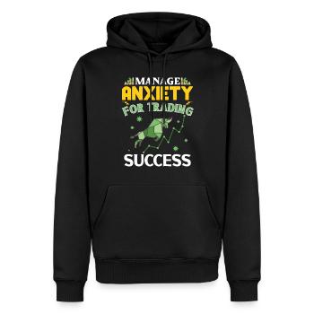Traders d’actions, Traders Forex, Trading d’investisseurs - Sweat à capuche Premium bio Homme - noir - Devant - Nico (187cm)