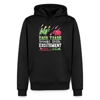 Börsenhändler, Forex-händler, Anlegerhandel - Männer Premium Bio Hoodie - Schwarz - Vorne - Nico (187cm)