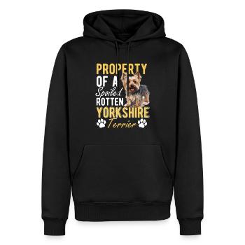 Dog Yorkie - Property of a Yorkshire Terrier - Männer Premium Bio Hoodie - Schwarz - Vorne - Nico (187cm)