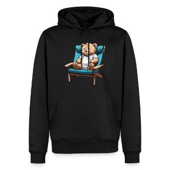 Teddybär in Rente - Männer Premium Bio Hoodie - Schwarz - Vorne - Nico (187cm)