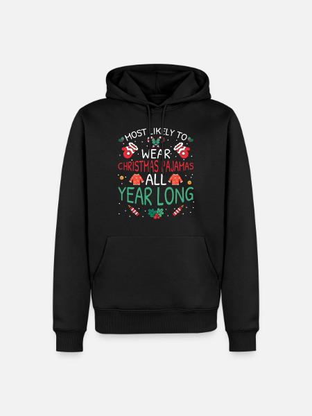 Most Likely To Christmas - Men’s Premium Organic Hoodie - black