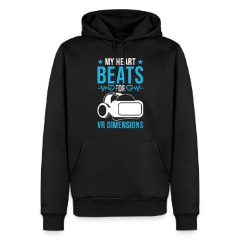 VR-Spiele Virtual Reality VR-Spieler - Männer Premium Bio Hoodie - Schwarz - Vorne - Nico (187cm)