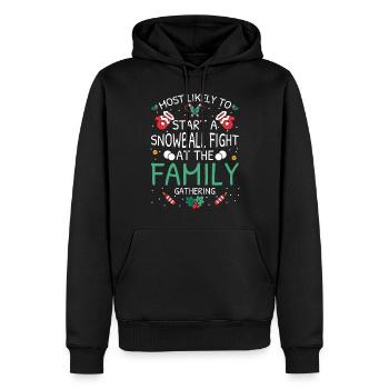 Most Likely To Christmas - Men’s Premium Organic Hoodie - black - Front - Nico (187cm)