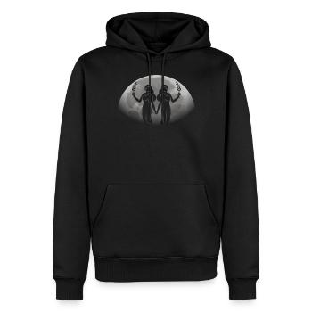 Zwillinge Sternzeichen Astrologie Horoskop Mond Zwillinge - Männer Premium Bio Hoodie - Schwarz - Vorne - Nico (187cm)