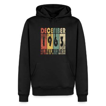 Dezember 1963 - 1963 Dezember - Männer Premium Bio Hoodie - Schwarz - Vorne - Nico (187cm)