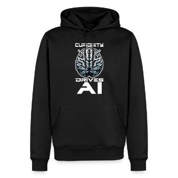 Künstliche Intelligenz, Maschinelles Lernen, Daten - Männer Premium Bio Hoodie - Schwarz - Vorne - Nico (187cm)