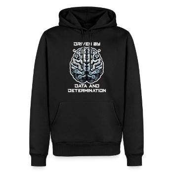 Künstliche Intelligenz, Maschinelles Lernen, Daten - Männer Premium Bio Hoodie - Schwarz - Vorne - Nico (187cm)
