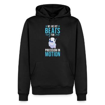 Robotics Engineer Robot Robotics technician - Men’s Premium Organic Hoodie - black - Front - Nico (187cm)