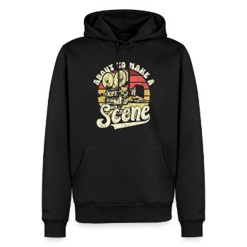 Filmemacher, Kamera, Regie, Produzent, Design - Männer Premium Bio Hoodie - Schwarz - Vorne - Nico (187cm)