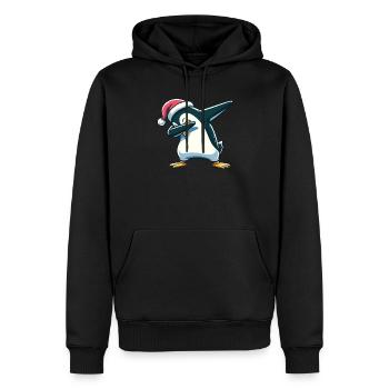 Dabbing Weihnachts Pinguin Dab Weihnachten - Männer Premium Bio Hoodie - Schwarz - Vorne - Nico (187cm)