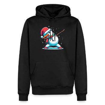 Dabbing Weihnachts Schneemann Dab Weihnachten - Männer Premium Bio Hoodie - Schwarz - Vorne - Nico (187cm)