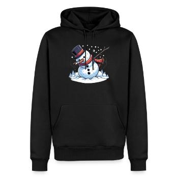 Dabbing Weihnachts Schneemann Dab Weihnachten - Männer Premium Bio Hoodie - Schwarz - Vorne - Nico (187cm)