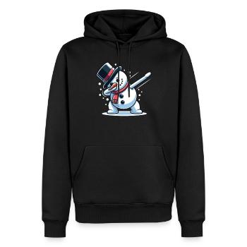 Dabbing Weihnachts Schneemann Dab Weihnachten - Männer Premium Bio Hoodie - Schwarz - Vorne - Nico (187cm)